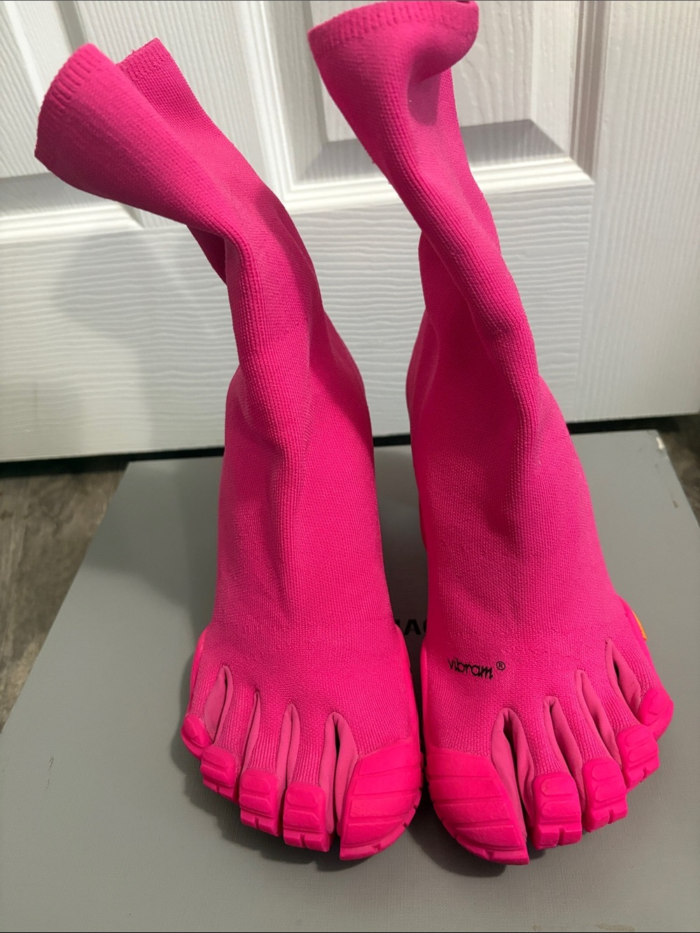 Vibram x Balenciaga Bright Pink FiveFingers Toe Shoes